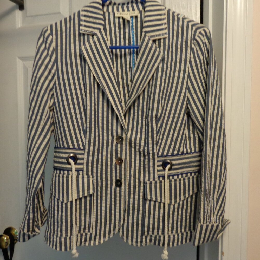 Coldwater Creek seersucker jacket PS